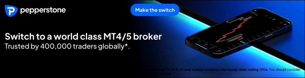 Pepperstone Razor account official banner with TradingView integrationβ