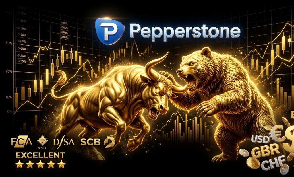 Broker Check Pepperstone Review 2026 luxury banner with golden graphics showing the title 'Pepperstone Review 2026: Best Raw Spread Broker for Forex and Gold